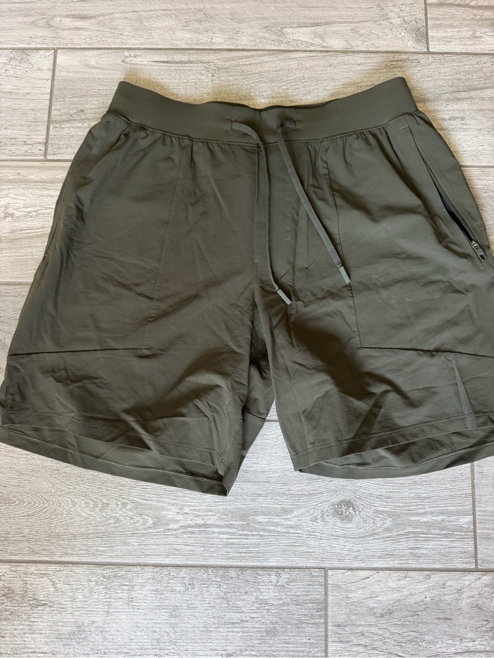 lululemon athletica Men's Olive Athletic Drawstring Shorts